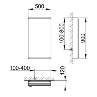 Зеркальный шкаф Keuco Royal Modular 800101051000100 50 см