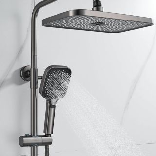 Душевая стойка Shevanik S9636T оружейная сталь