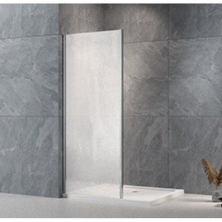 Боковая панель Veconi KP-12R, 800x1950, хром, стекло дождь