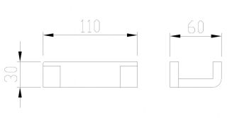 Двойной крючок ABBER Westen AA1750B чёрный матовый