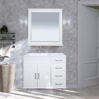 Напольная тумба под раковину Misty Купер 90см левая белый