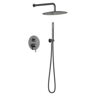 Душевая система встраиваемая Knotlor SS-26/GM, вороненая сталь