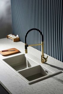 Смеситель для кухни Rose R133E золото