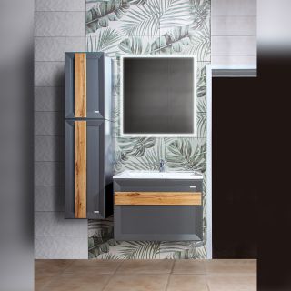 Тумба под раковину Бриклаер Берлин 4627125416149 70 см оникс серый