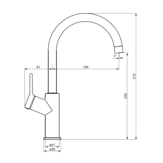 Смеситель для кухни Damixa Eclipse  310720300 высокий черный