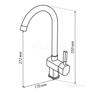 Смеситель для кухни Акватон Лиам жемчуг 1AX003FCXX240