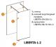 Душевая перегородка CEZARES LIBERTA-L-2-125-C-NERO