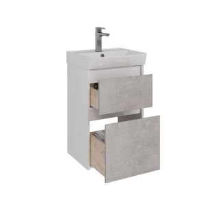 Тумба под раковину Lemark Combi LM03C45T-Beton 45 см белый глянец