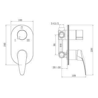 Встраиваемый смеситель для душа Lemark Linara LM0428C хром