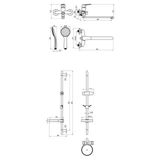 Комплект для ванны и душа Lemark LM7305C хром