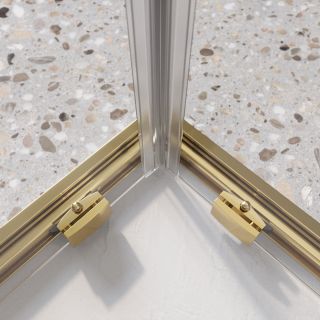 Душевой уголок BelBagno LUCE-A-2-100-C-ORO золото