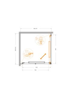 Душевой уголок CEZARES LUX-A-FS-1-90-C-CR