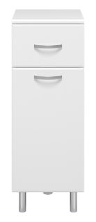 Напольная тумба Misty Люси с бельевой корзиной 30см белый