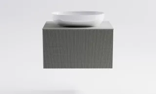 Тумба с раковиной Astra-Form М-40 4631177714764 80 см серый матовый