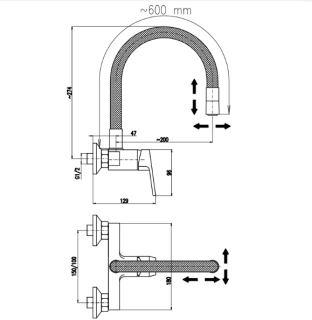 Смеситель для кухни Rav Slezak Colorado CO102.5/10CMAT черный