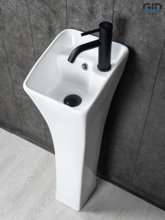 Раковина Gid M9012 81101 накладная белая 30x33x89