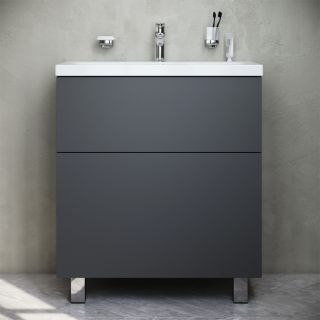 Am.pm Gem M90FSX07522GM32  тумба под раковину 75 см графит матовый