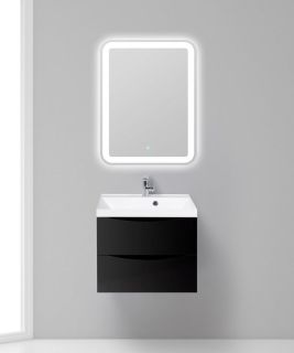 Тумба под раковину BelBagno подвесная 60x55см Nero Lucido MARINO-600-2C-SO-NL-P
