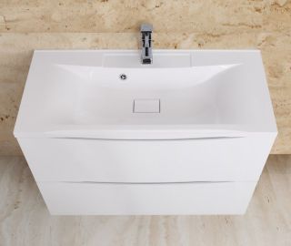 Тумба под раковину BelBagno напольная 80x85см Bianco Lucido MARINO-800-2C-PIA-BL-P