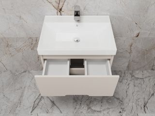 Тумба под раковину Style Line Матис 60 ЛС-00002310 подвесная крем