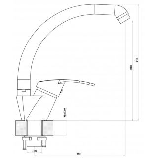 Смеситель для кухни Florentina Мира шампань