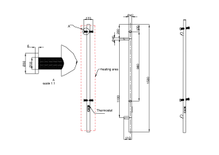 Полотенцесушитель электрический Boheme Uno 726-CR 150x12 см хром