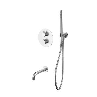 Термостатический смеситель для ванны и душа WHITECROSS Y YSET10NIB брашированный никель