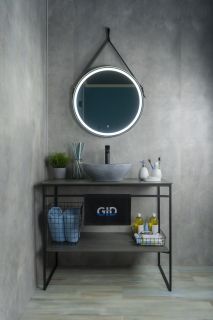 Раковина Gid Mnc331 54430 накладная под камень глянцевая 41x34x15