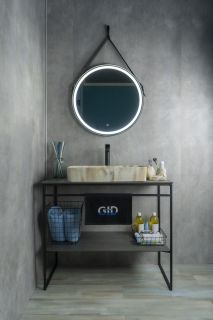 Раковина Gid Mnc596 54457 накладная под камень глянцевая 60x34x11