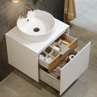 Подвесная тумба под раковину Aqwella Mobi MOB0106BS+MOB0706BS 60 см