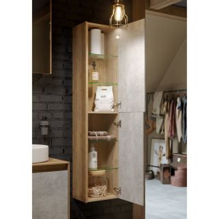 Шкаф-пенал Aqwella Mobi MOB0535BS+MOB0735W подвесной 36.5 см