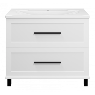 Напольная тумба под раковину Misty Модерн 100 см П-Мод07100-011Пр белый