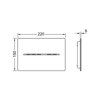 Электронная панель смыва TECE TECEsolid 9240455 с бесконтактной активацией питание от сети 12 В чёрный матовый