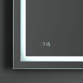 Зеркало Am.Pm Gem M91AMOX0803WG с LED-подсветкой и часами  80 см