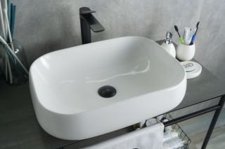 Раковина Gid N9243 51135 накладная белая 56x42x14