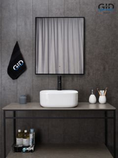 Раковина Gid N9284 51219 накладная белая 42x42x15.5