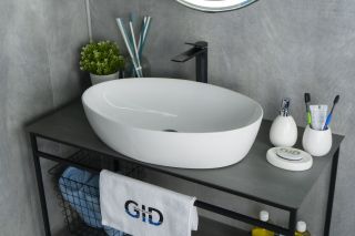 Раковина Gid N9433 51148 накладная белая 61x41x14.5