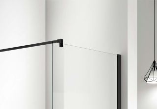 Душевая перегородка Aquatek Walk in с держателем AQ WIW 11020BL 110 см чёрный матовый