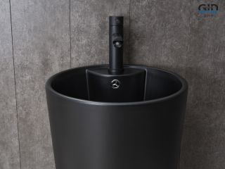 Раковина Gid Nb131bm 81120 накладная черная матовая 40x40x84