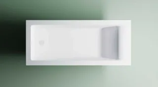 Ванна из искусственного камня Astra-Form Нейт 01010035+08010053 180x80 см с щелевым переливом донный клапан белый глянец