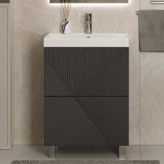 Тумба под раковину напольная Velvex Edge tn.EDG.9696.60.2Y графит, 60 см