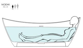 Ванна из искусственного камня Salini Noemi S-Sense 101811G 185x81см белый глянцевый