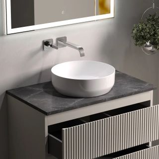 Столешница для ванной комнаты Sancos TT80A1 80см без отверстия под смеситель black sky