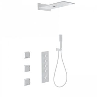 Душевой комплект Wonzon & Woghand WW-D4100-MW с термостатом белый матовый