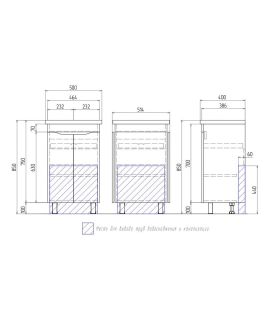 Тумба под раковину напольная Vigo Grani tn.GRI.FOS.50.2D 50 см белый