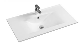 Раковина Gid NYJ807-100 71118 встраиваемая сверху белая 101.5x46.5x17