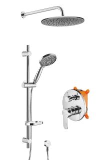 Душевой комплект Swedbe Platta 5536G1 хром/серый