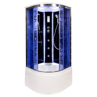 Душевая кабина Deto BМ4590 LED с гм. BLACK 90х90х220 см