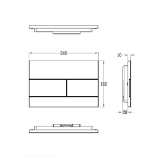 Кнопка смыва для инсталляции механическая Wonzon & Woghand WW-IB235-MW белый матовый