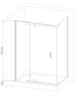 Душевой уголок Royal Bath HPV RB80HPV-T-BL 80x80см чёрный
